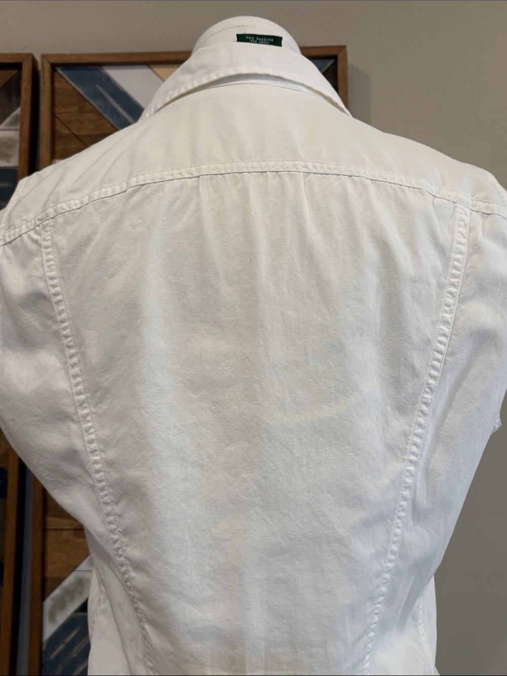 Vintage Ralph Lauren Country White Button-Up Bodysuit Top size Small *As-Is* - Picture 8 of 13